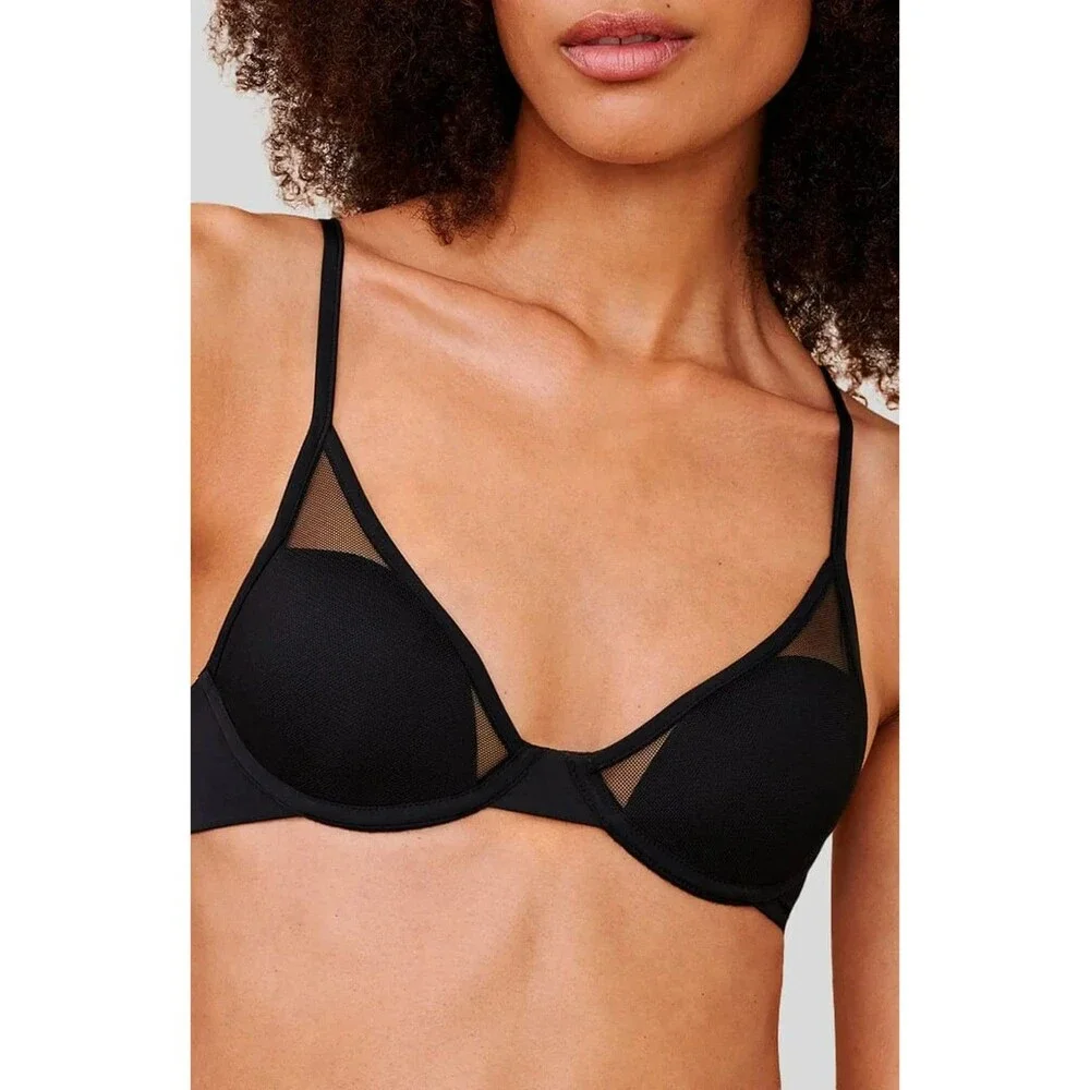 Pepper All You Classic Bra 32A Black Underwire Adj Straps NWT New with tags